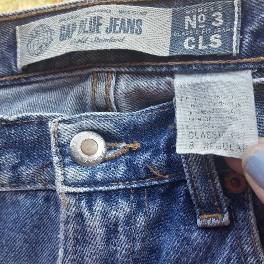 Vintage Jeans The Gap Boot Cut Straight Leg All Cotton Womens Denim B - Picture 5 of 9
